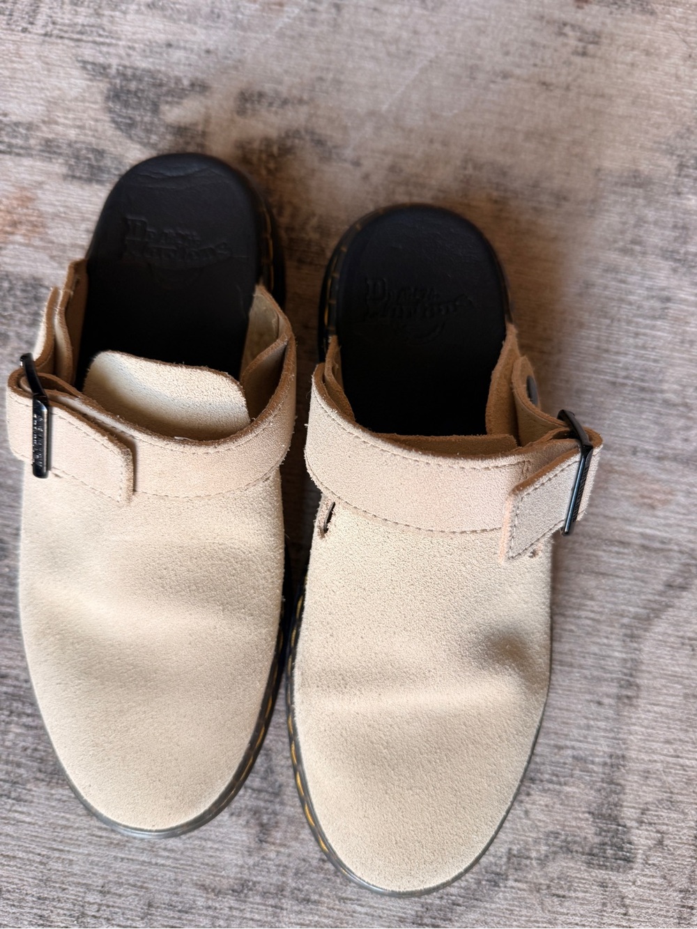 Doc Martens Carlson Clogs Slingback– Women’s Cream | Suede Leather - Picture 9 of 9